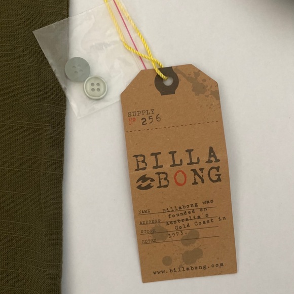 Billabong J502PMIL ARMY GRN Button Down - Picture 8 of 12